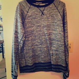 Men’s Grey Sweater with Striped Detailing